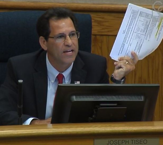 Commissioner Joe Tiseo gestures (copy)